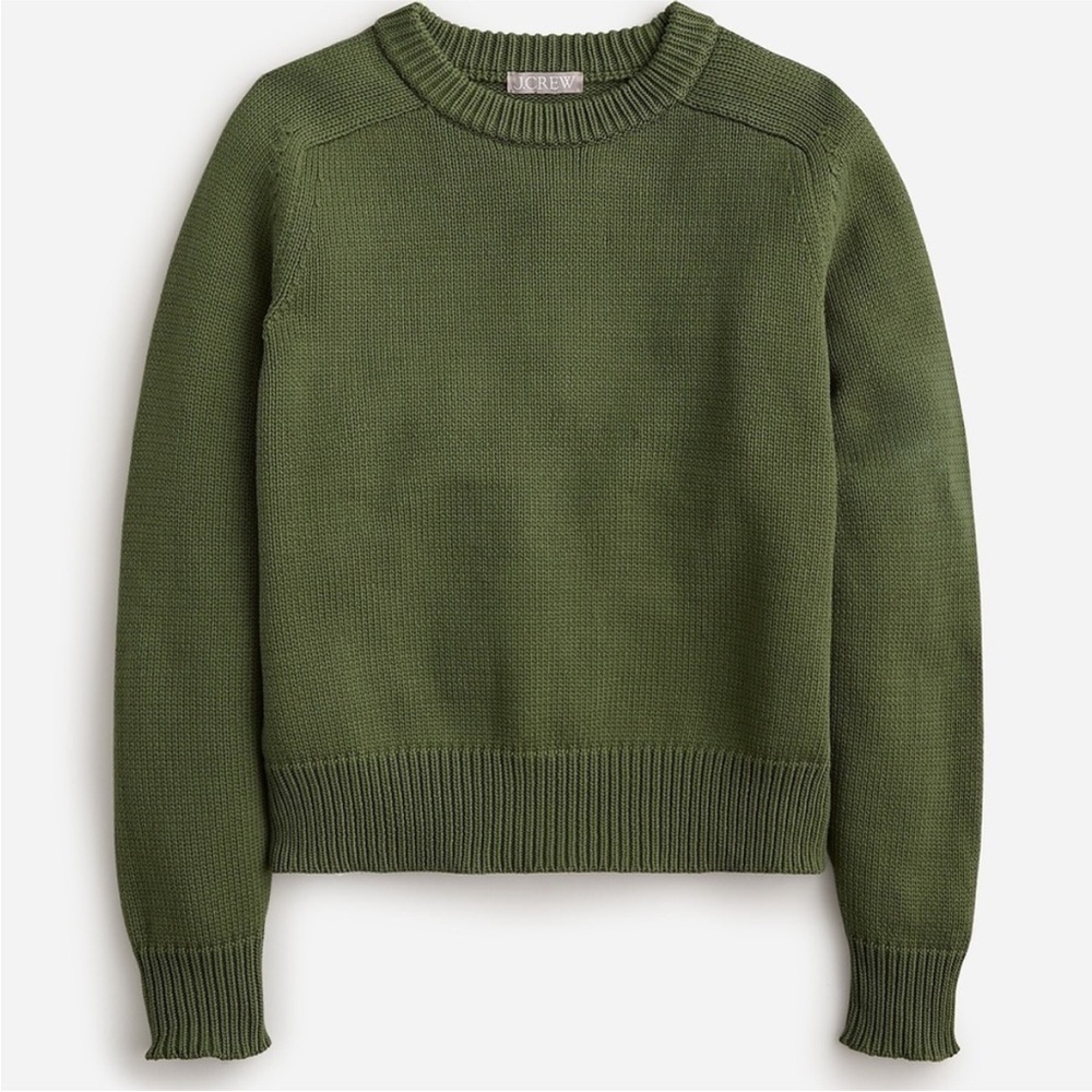 J. Crew Women's Relaxed Olive Green Crewneck Sweater XXS